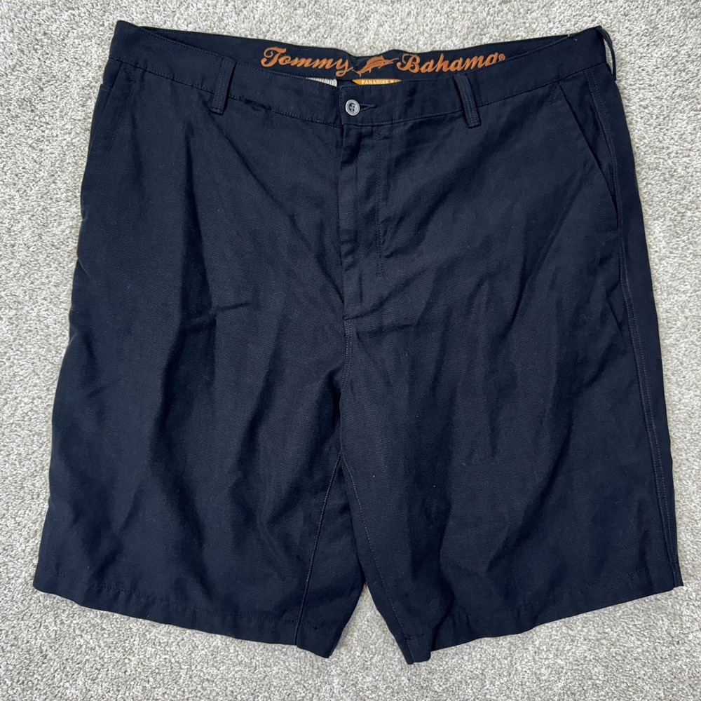 Tommy Bahama Shorts Mens 40 Paradise Nation Black Tencel Cotton EUC